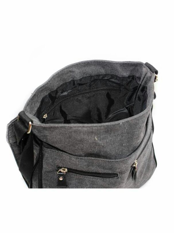 Стильная мужская сумка почтальон через плечо из текстиля городская повседневная 6505 - фото 3 - id-p480688452