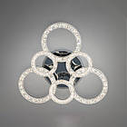 Світлодіодна люстра 107 Вт з підсвічуванням основи та пультом д/к колір каркасу хром D-3314/3+3HR LED, фото 3