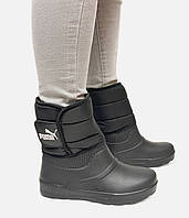 Підліткові чорні дутики ЕВА чоботи липучка 37 38 39 40 41
