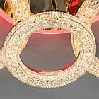 Світлодіодна люстра 107 Вт з підсвічуванням основи та пультом д/к колір каркасу золотий D-3314/3+3G LED, фото 3