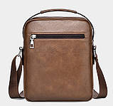 Чоловіча сумка через плече Weixier Барсетка Чоловіча сумка для документів Чорна, фото 6