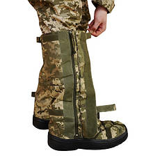 Бахіли військові зимові, тактичні бахіли для ЗСУ, гамаші армійські непромокаючі, фото 2