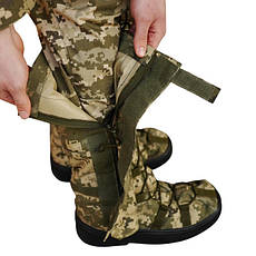 Бахіли військові зимові, тактичні бахіли для ЗСУ, гамаші армійські непромокаючі, фото 5