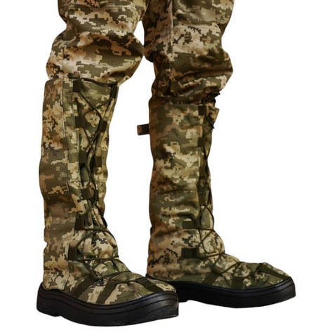 Бахіли військові зимові, тактичні бахіли для ЗСУ, гамаші армійські непромокаючі, фото 1