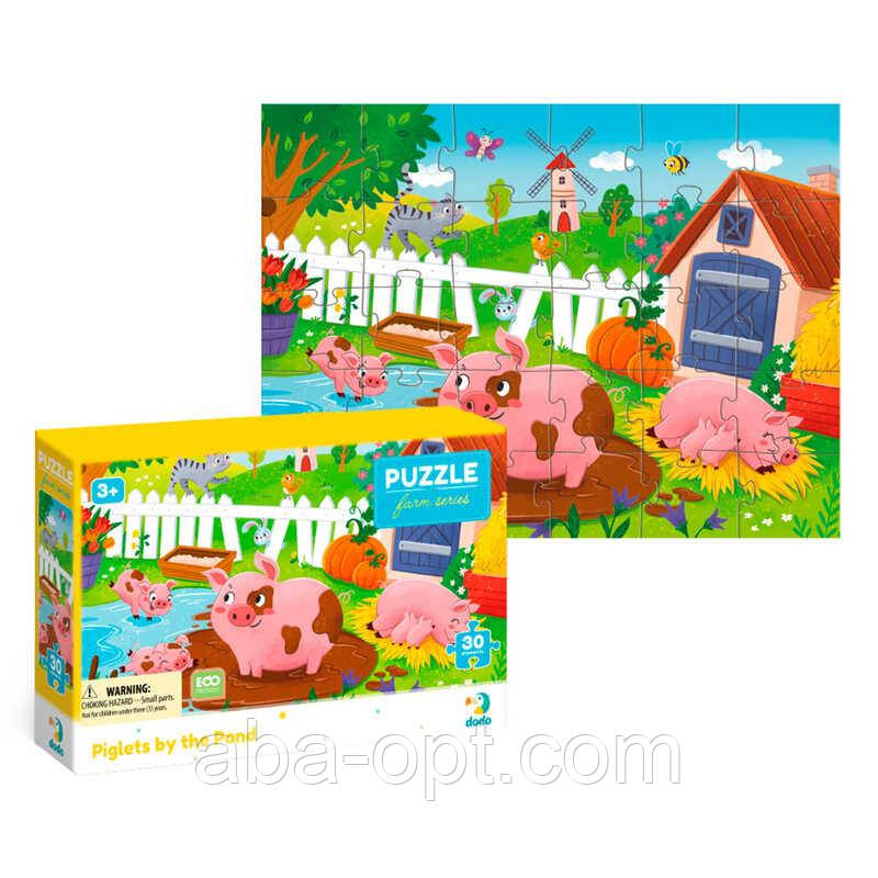 Гр Пазл "Поросята біля ставка" 300682 (96) "DoDo", 30 елементів, в коробці, фото 1