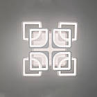 Світлодіодна люстра 190 Вт з підсвічуванням основи та пультом д/к колір каркасу білий D-HS9171/4+4WH LED 3color, фото 2