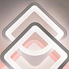 Світлодіодна люстра 190 Вт з підсвічуванням основи та пультом д/к колір каркасу білий D-HS9171/4+4WH LED 3color, фото 4