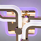 Світлодіодна люстра 65 Вт з підсвічуванням основи та пультом д/к колір каркасу золотий D-A9319/3G LED 3color, фото 3