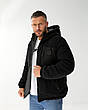 Чоловіча зимова куртка Stone Island двостороння тепла Стон Айленд чорна, фото 10