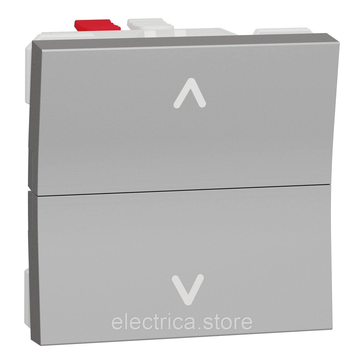 Вимикач жалюзі кнопковий Unica New алюміній NU320730, фото 1