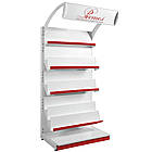 Книжковий стелаж 1900х950 мм, стелаж приставний, торговий стелаж металевий для книг, стелаж для кросвордів, стенд для преси, книг, фото 3