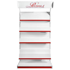 Книжковий стелаж 1900х1200 мм, стелаж приставний, торговий стелаж металевий для книг, стелаж для кросвордів, стенд для преси, книг