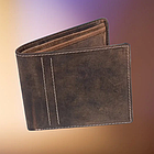 Чоловічий шкіряний гаманець з RFID-захистом | Портмоне ручної роботи зі шкіри буйвола