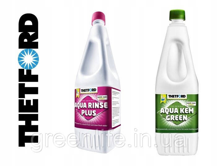 Thetford Duopack, Aqua Kem Green + Aqua Rinse Plus, 2x1,5 л. Рідина для біотуалетів ДУОПАК., фото 1