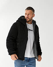 Чоловіча зимова куртка плюшева Stone Island двостороння тепла м'яка куртка Стон Айленд, фото 5