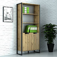 Офісна шафа лофт ШМВ-1 (600x400x1900) Дуб Аппалачі/Дуб Вотан Гамма стиль