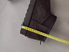 Угги КОРЧНЕВЫЕ BROWN короткие мини полуботинки экоЗамша женские мужские осень зима, фото 5