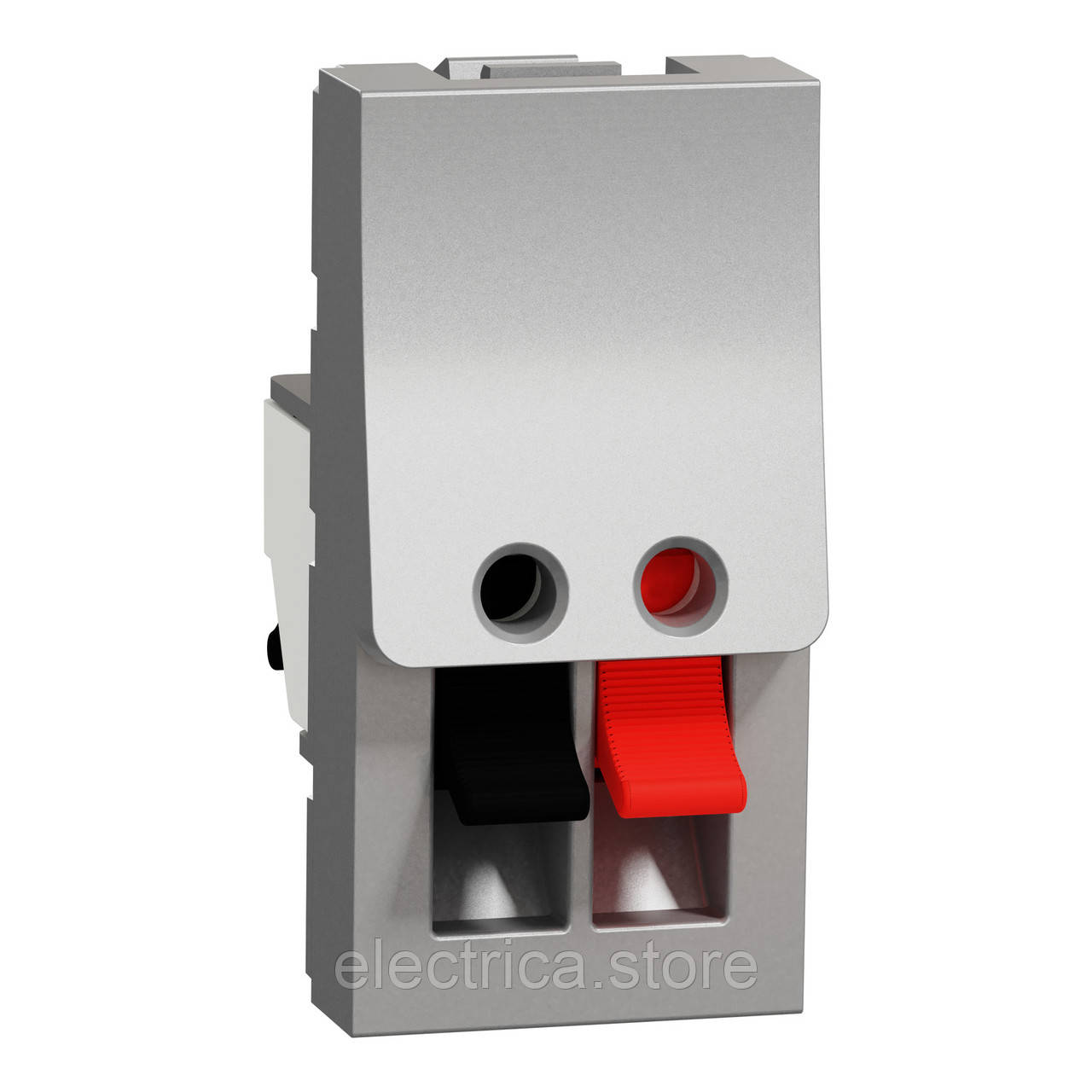 Аудіорозетка 1 модуль Unica New алюміній NU348730, фото 1