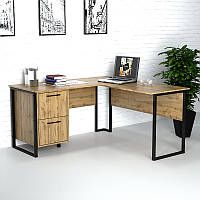 Офісний стіл лофт СУЛГ-5-1 (1400x1600x750) Дуб Аппалачі Гамма стиль
