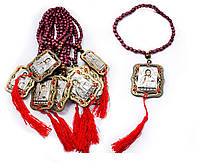 Красиві дерев'яні чотки з іконками