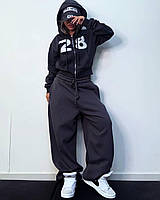 Стильний костюм у трендовому відтінку графіт, розмір : 42-44, 46-48