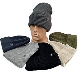 Чоловіча подвійна шапка з відворотом Розмір: 55- 60 (17219)