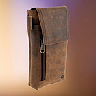 Шкіряний чохол-кобура для смартфона на ремінь | Тактичний підсумок ручної роботи