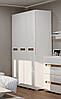 Шафа Б'янко 3д (120) без дзеркала МДФ білий глянець Світ Меблів, фото 4