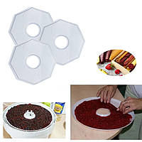 Комплект піддонів лотків для пастили для електросушарок Біломо Вітерець Ротор Чудесниця Profit M 29 см (3 шт) Товари для дому