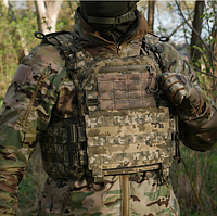 Плитоноска разгрузка всу пиксель с системой molle под стандартные плиты COYTEO