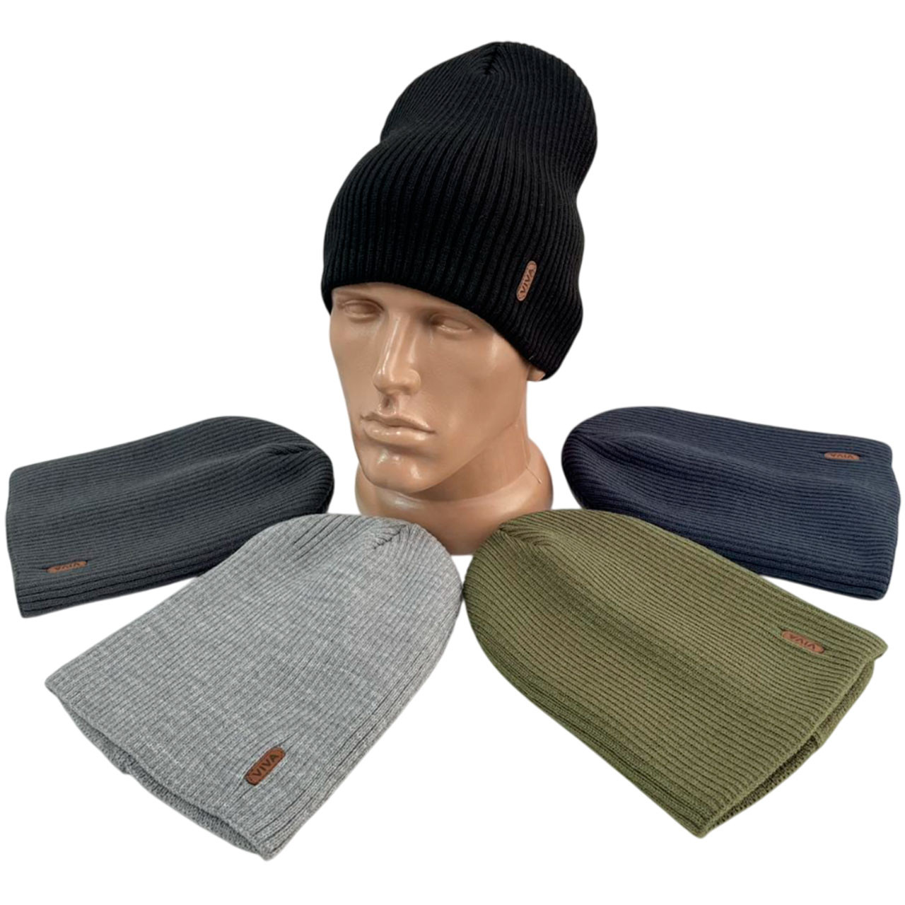 Чоловіча подвійна шапка Розмір: 55- 60 (17222), фото 1