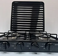 Настільна газова плита в квартиру Rainberg на 4 конфорки під балонний газ, Газові настільні плитки COYTEO