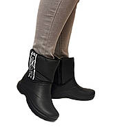 Підліткові дутики сноубутси чорні пінка гумові чоботи хутро розмір 36 37 38 39 40