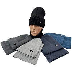 Чоловічий набір подвійна шапка і бафф Розмір: 55- 60 (17225)