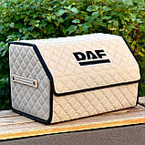 Органайзер у багажник на магніті з вишивкою DAF, бежевий, 50 см, автомобільний органайзер в авто, фото 5