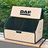 Органайзер у багажник на магніті з вишивкою DAF, бежевий, 50 см, автомобільний органайзер в авто, фото 2