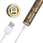 Акумуляторний тример для волосся + 3 насадки, з USB, YT08-10 / Машинка для стрижки / Тример чоловічий, фото 6