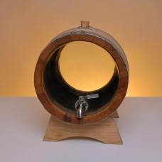 Бочка дубова 10 л (М+) зі скляними дeнцями