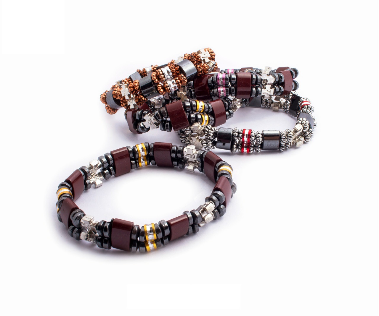 Браслети з гематитовими вставками