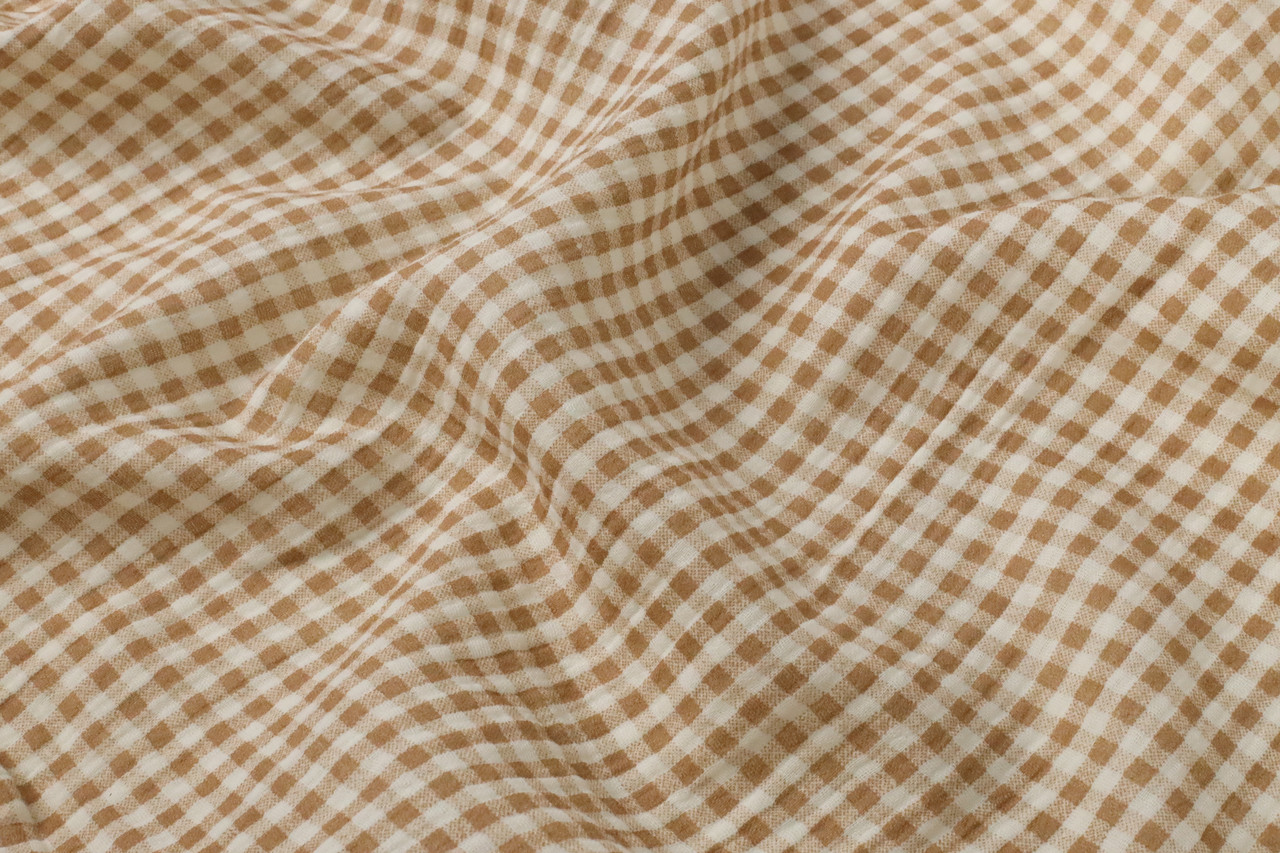 Муслін жатка Дрібна коричнева клітинка 135 см