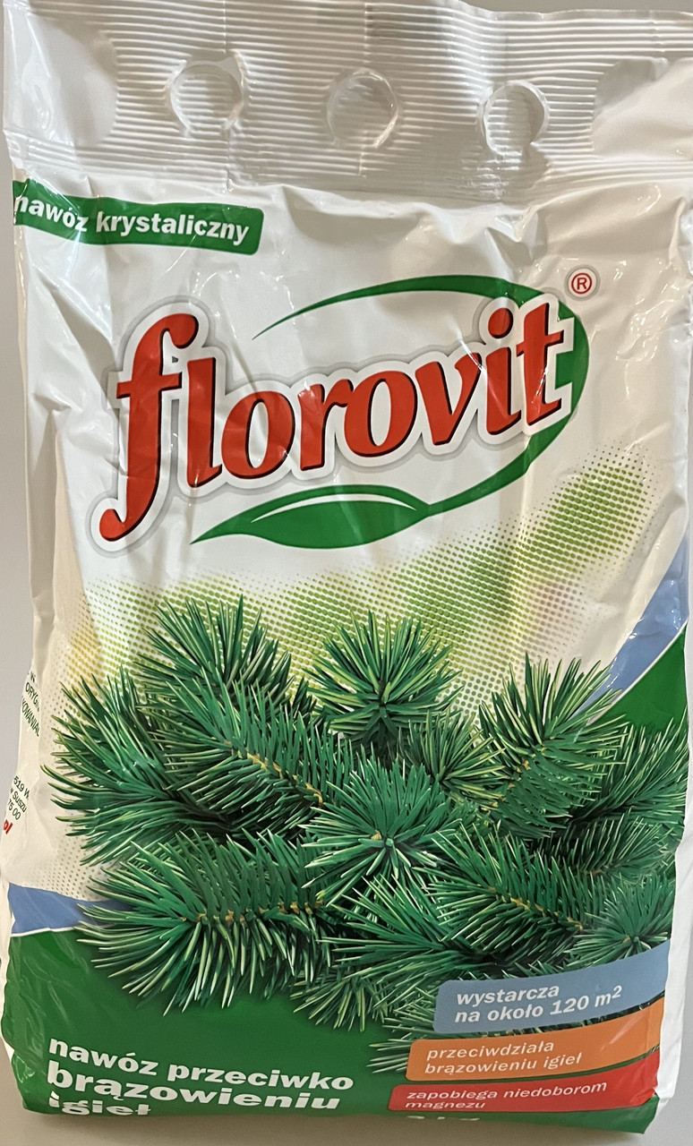 Добриво Флоровіт (Florovit) проти пожовтіння хвої і туї, 3 кг. Профілактика пожовтіння (хлорозу), фото 1