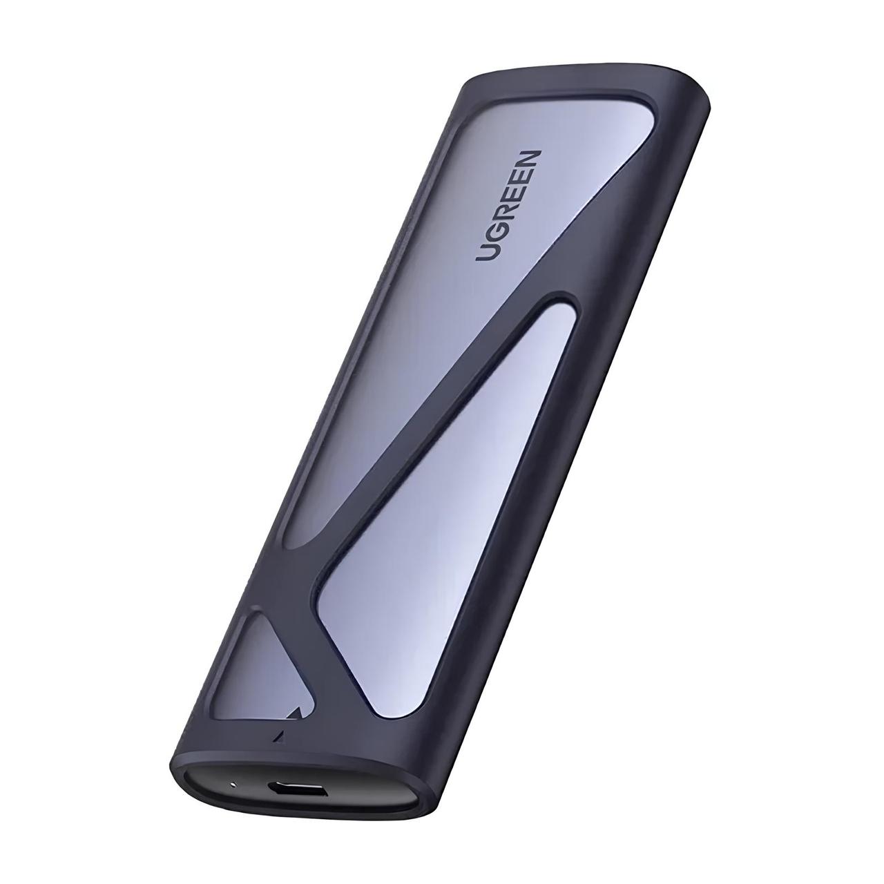 Зовнішня кишеня для SSD M.2 дисків UGREEN CM400 SSD Enclosure (NVMe, USB 3.2, 10 Gbps, Metal). Gray, фото 1