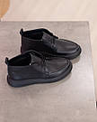 Чорні шкіряні черевики на байці демісезонні 36-41, фото 2