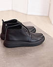 Чорні шкіряні черевики на байці демісезонні 36-41, фото 3