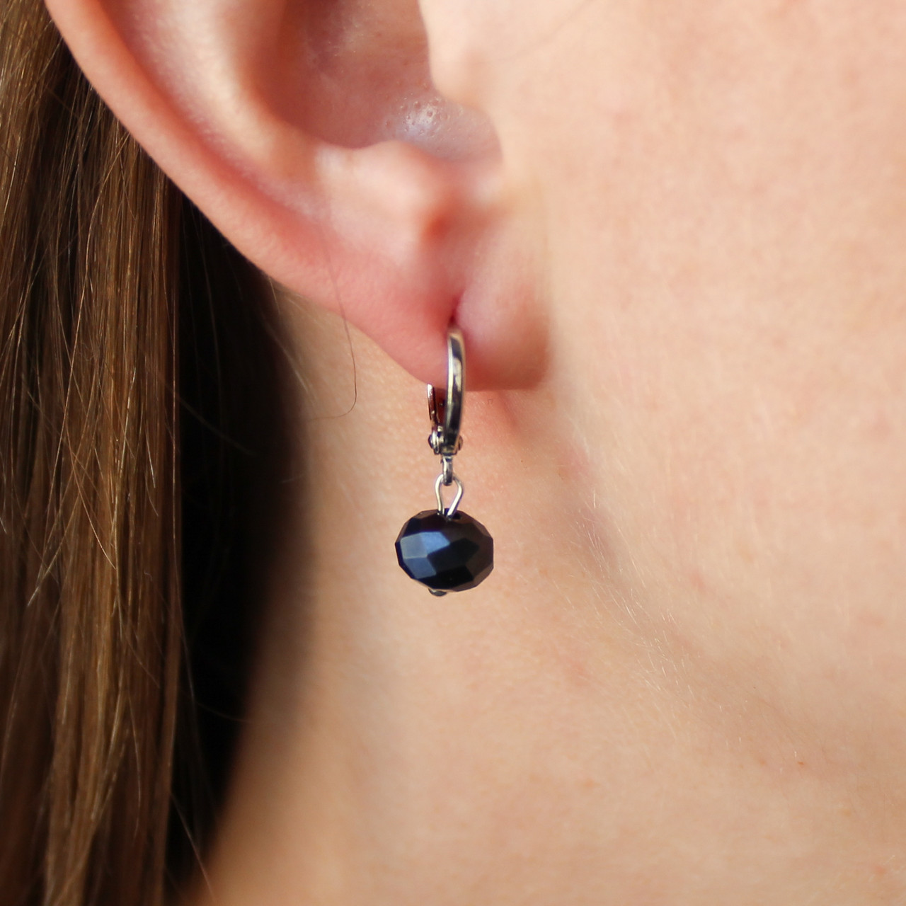 Сережки-підвіски Xuping з чеського кришталю родиум 103182(2), фото 1