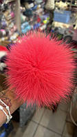 Помпон хутра (песець) яскраво кораловий