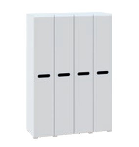 Шафа 4Д (150) без дзеркала Б'янко МДФ Білий глянець Світ Меблів, фото 1