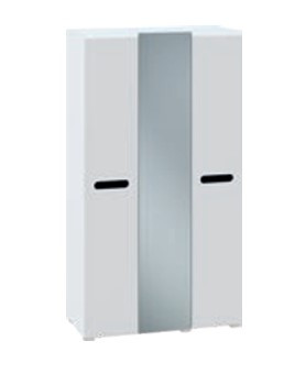 Шафа Б'янко 3дЗ (120) із Дзеркалом МДФ білий глянець Світ Меблів, фото 1