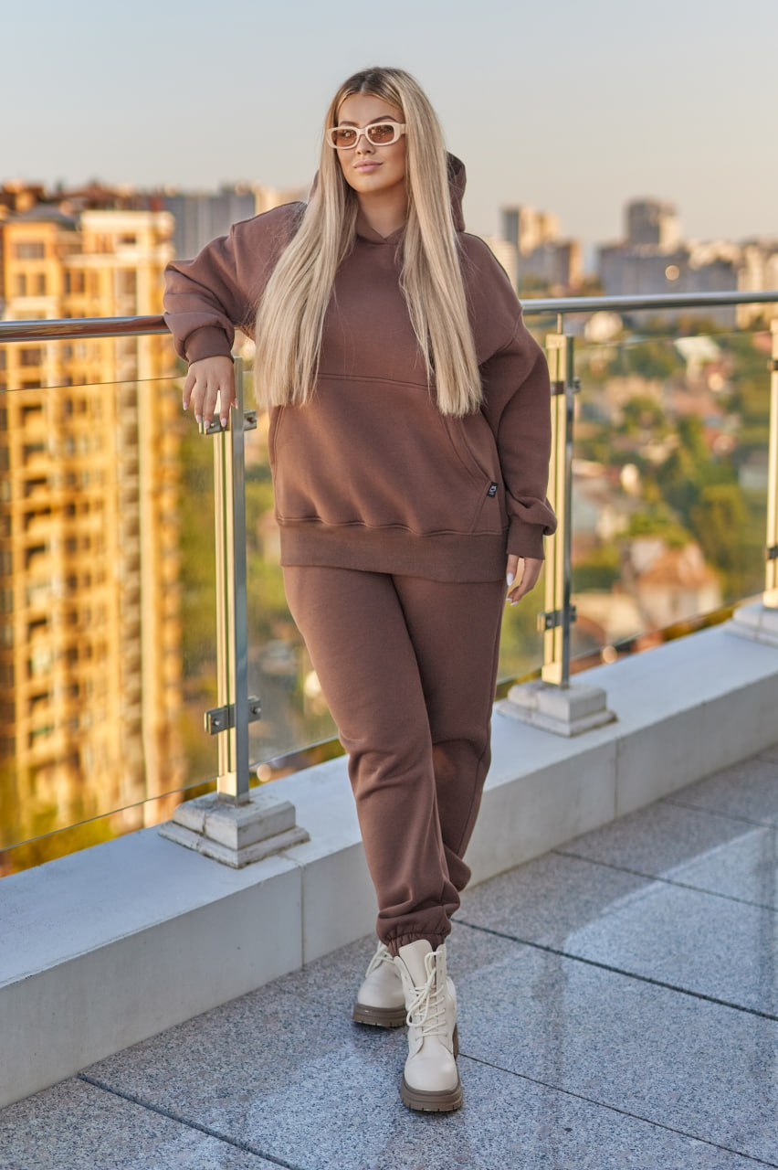 Спортивний костюм жіночий, на флісі, батал 7735 | розміри від 40 по 62р.