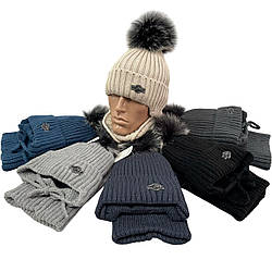 Чоловічий комплект шапка з флісом і бафф Розмір: 55- 60 (17232)